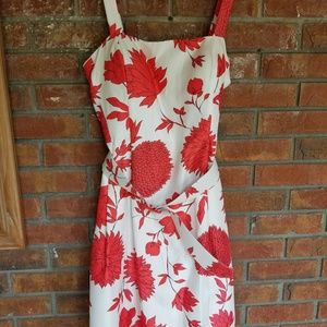 Spring Red Flower Dress